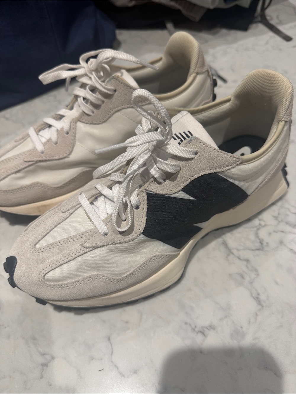 New Balance Women's Cream, Beige & Black Retro Runner Sneakers - Picture 3 of 3